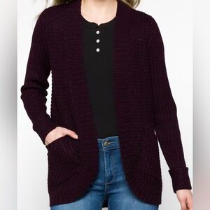 Women's Plum Cardigan Sweater